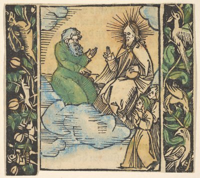 Illustratie uit Beschlossen Gart des Rosenkranz Mariae door Hans Baldung
