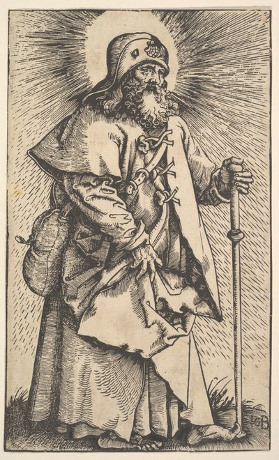 Sint Jacobus de Meerdere uit Christus en de apostelen door Hans Baldung