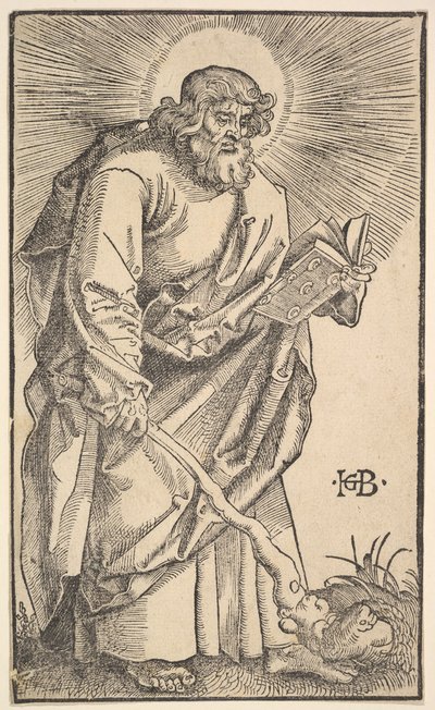 St. Judas Thaddaeus uit Christus en de Apostelen, 1519 door Hans Baldung