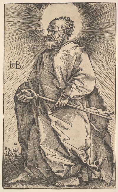 Sint Petrus uit Christus en de Apostelen door Hans Baldung
