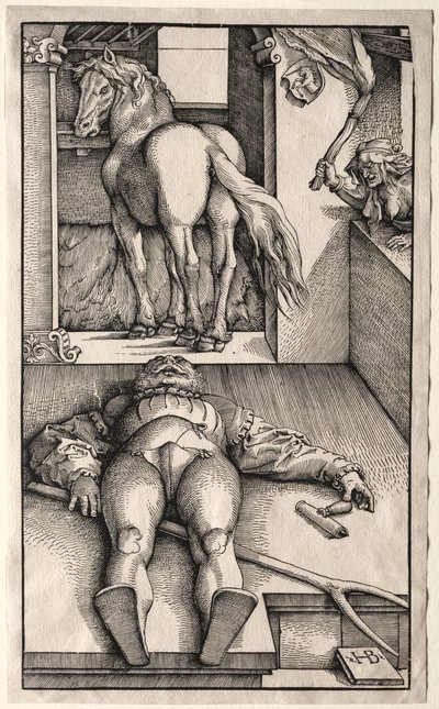 De Betoverde Bruidegom door Hans Baldung