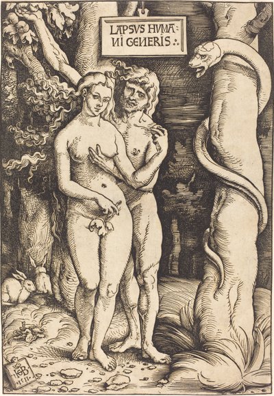 Adam en Eva, 1511 door Hans Baldung Grien
