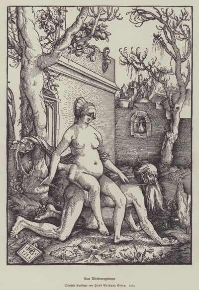 Aristoteles en Phyllis, 1513 door Hans Baldung Grien