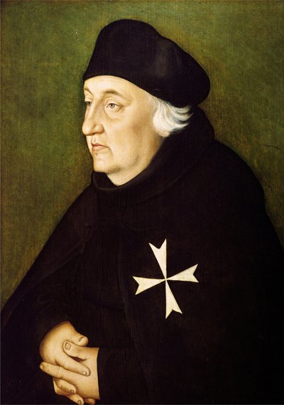 Duits: Bildnis des Straßburger Johanniters Gregorius Beit Ridder in de Orde van Malta, Hospitaalridder van Sint Jan van Jeruzalem door Hans Baldung Grien
