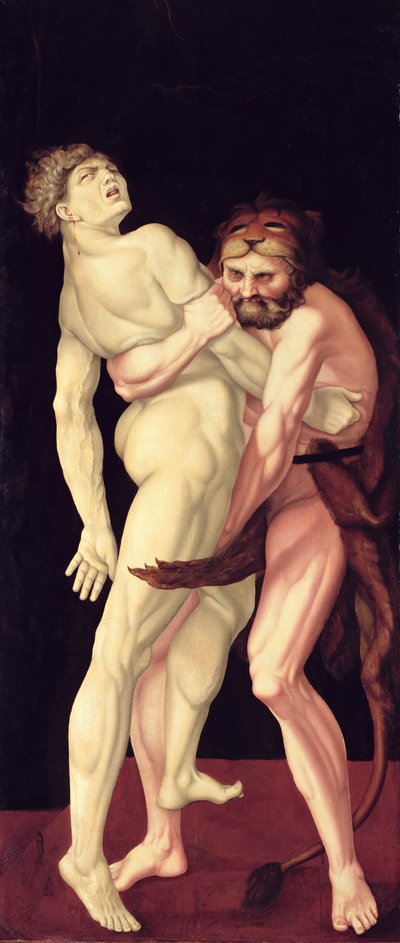 Hercules en Antaeus door Hans Baldung Grien