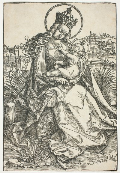 Madonna en kind op een grasbank door Hans Baldung Grien