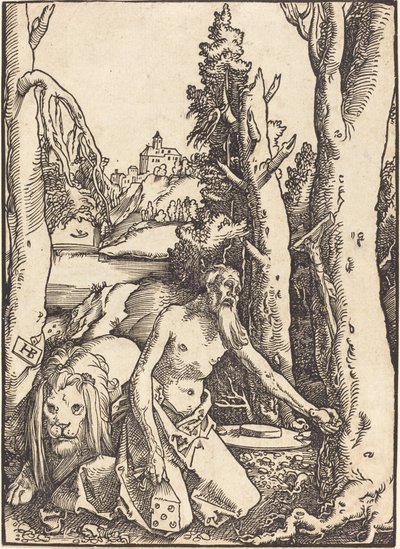 Sint Hiëronymus in de Woestijn door Hans Baldung Grien