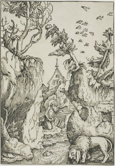 Sint Hiëronymus in de Wildernis door Hans Baldung Grien