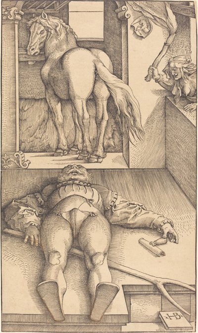 De Betoverde Bruidegom door Hans Baldung Grien