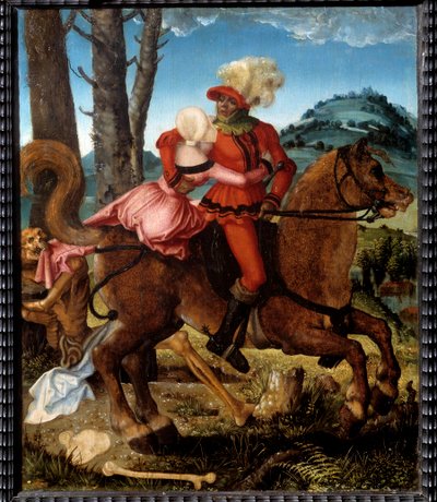 De Ridder, het Meisje en de Dood door Hans Baldung Grien