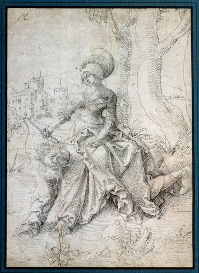De vrouw die de man berijdt: Phyllis zittend op de rug van Aristoteles door Hans Baldung Grien