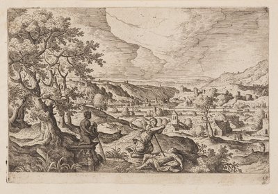 Plaat 19, uit Landschappen met scènes uit het Oude en Nieuwe Testament en Ovidius