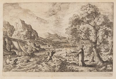 Plaat 22, uit Landschappen met scènes uit het Oude en Nieuwe Testament en Ovidius