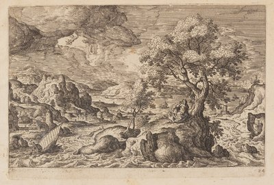 Plaat 24, uit Landschappen met scènes uit het Oude en Nieuwe Testament en Ovidius
