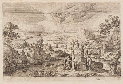 Plaat 28, uit Landschappen met scènes uit het Oude en Nieuwe Testament en Ovidius