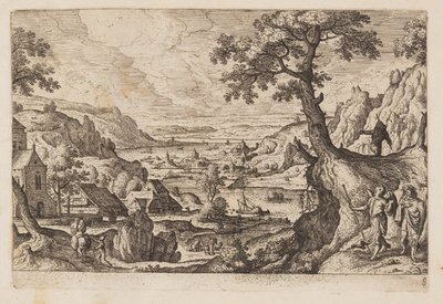 Plaat 8, uit Landschappen met scènes uit het Oude en Nieuwe Testament en Ovidius