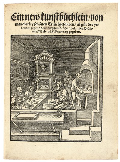 Een goudsmid werkplaats, ca. 1538 door Hans Brosamer