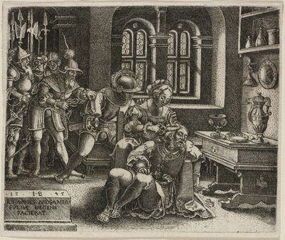 Samson en Delila door Hans Brosamer