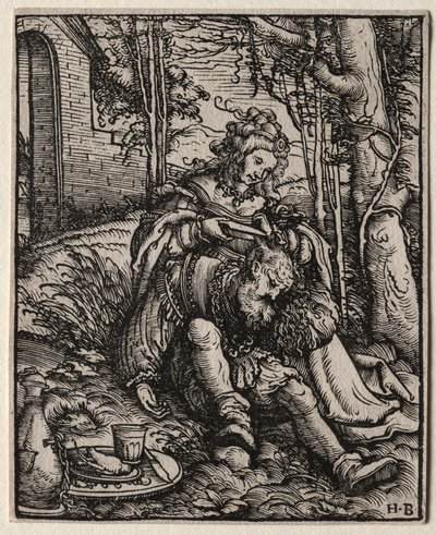 Samson en Delila door Hans Burgkmair
