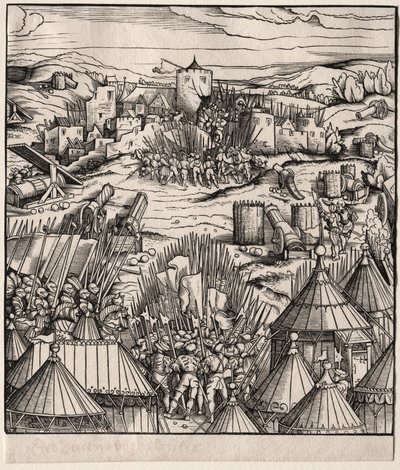 De bestorming van Nantes, 1512-1515 door Hans Burgkmair