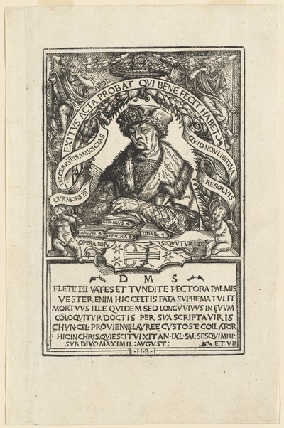 Conrad Celtis door Hans Burgkmair I