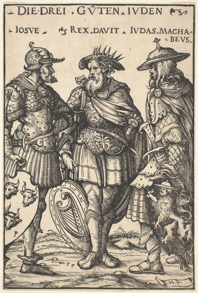 Jozua, David en Judas Maccabaeus door Hans Burgkmair I