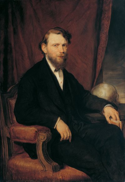 De arts professor Moriz Benedikt door Hans Canon