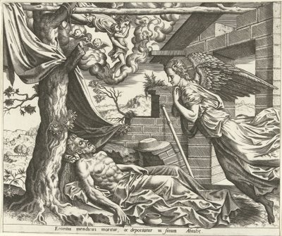 De dood van Lazarus door Hans Collaert (I) (possibly)