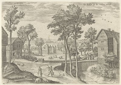 Gezicht op de hoofdstraat van Laken door Hans Collaert (I)