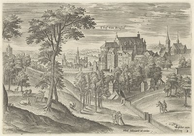 Gezicht op het Hof van Brussel door Hans Collaert (I)