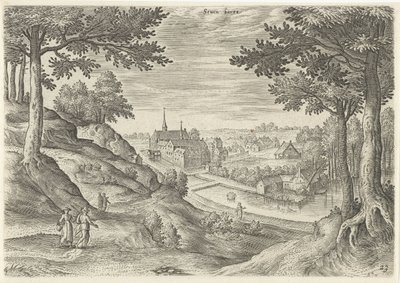 Gezicht op het klooster van Zevenborren door Hans Collaert (I)