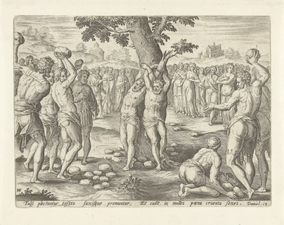 Steniging van de ouderlingen door Hans Collaert (I)