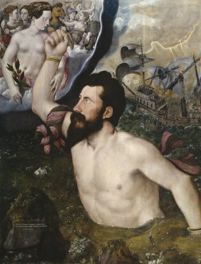 Allegorisch portret van Sir John Luttrell, 1550 door Hans Eworth or Ewoutsz