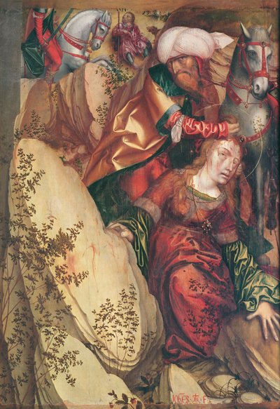 Het martelaarschap van St. Barbara, 1503 door Hans Fries