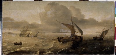 Storm op zee door Hans Goderis