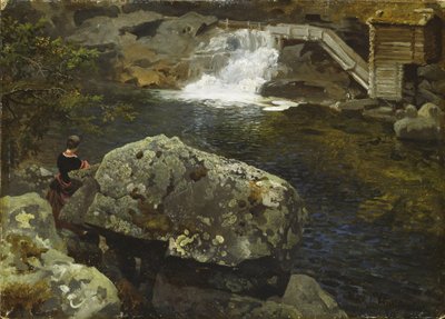 Bij de Molenplas door Hans Gude