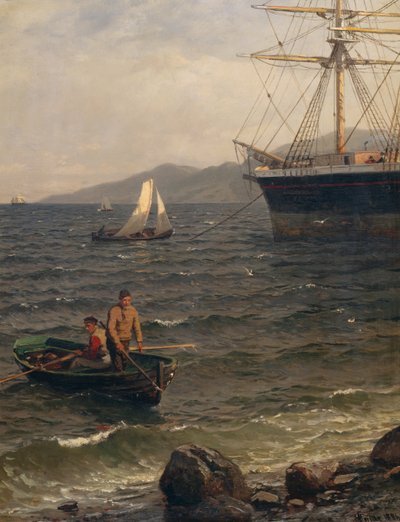 Noorse haven door Hans Gude