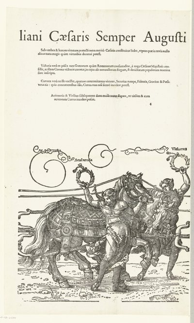 Triomfwagen van keizer Maximiliaan I (serie titel) door Hans Guldenmund