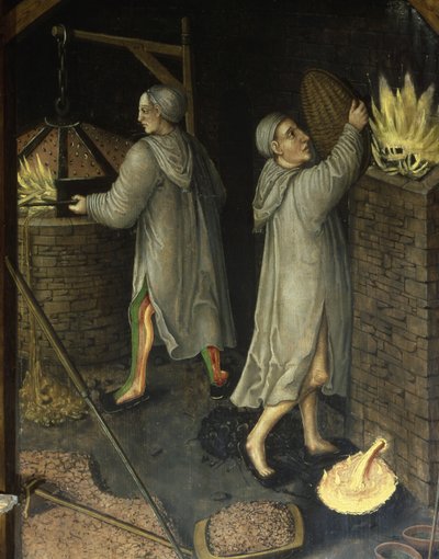 Detail van mijnlandschap, 1521 door Hans Hesse