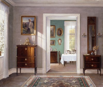 De groene eetkamer door Hans Hilsoe