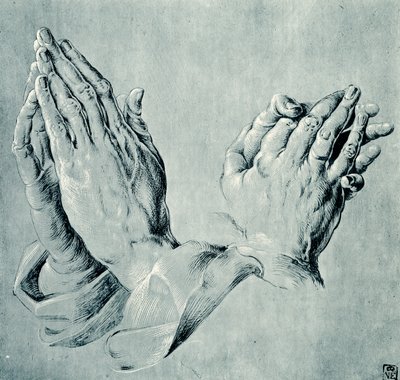 Studies van handen na Dürer door Hans Hoffmann