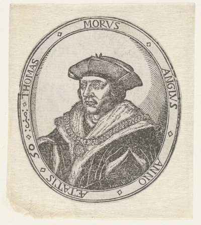 Portret van Thomas More door Hans Holbein (II) (attributed to)