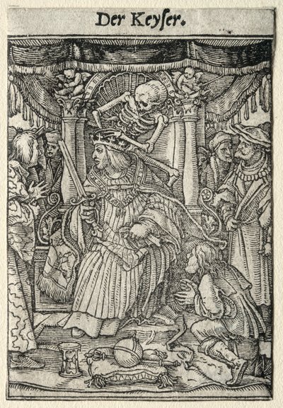 Dans van de dood: De keizer door Hans Holbein