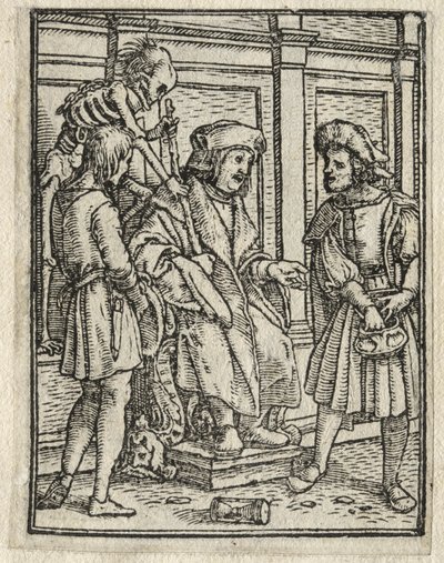 De dans van de dood: De rechter door Hans Holbein