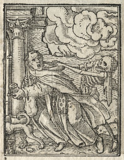 De Dans van de Dood: De Bedelmonnik, De Non door Hans Holbein