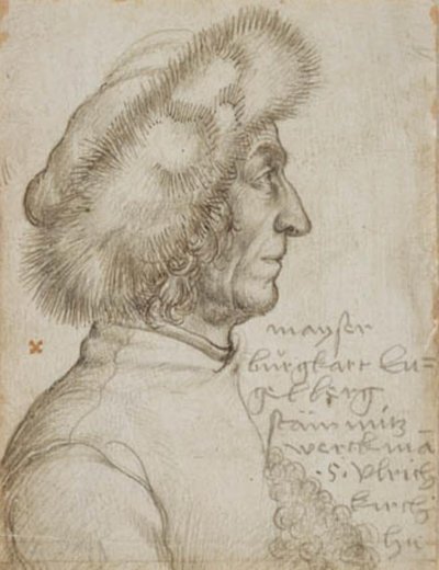 Portret van Burghart Engelberg, meester-bouwer in Augsburg door Hans Holbein d.Æ.