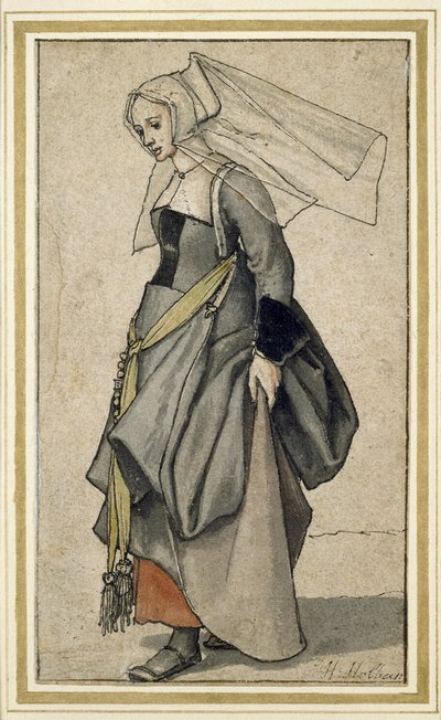 Een jonge Engelse vrouw, 16e eeuw door Hans Holbein der Jüngere