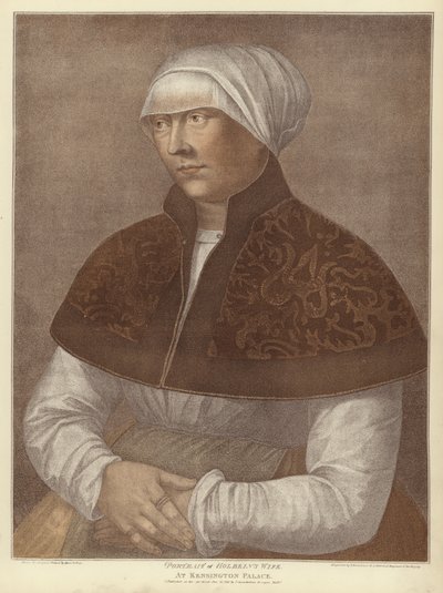 Elsbeth, de vrouw van Hans Holbein door Hans Holbein der Jüngere