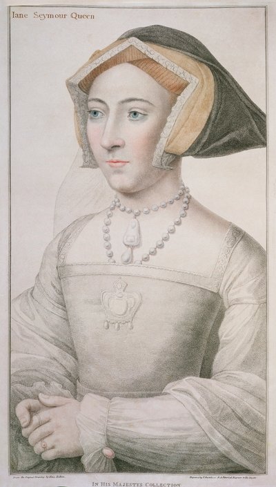 Jane Seymour (ca. 1509-37) gegraveerd door Francesco Bartolozzi door Hans Holbein der Jüngere