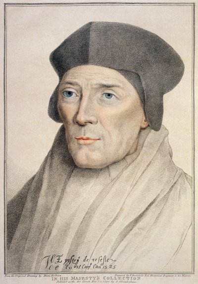 John Fisher, Bisschop van Rochester (1469-1535) gegraveerd door Francesco Bartolozzi (1727-1815) door Hans Holbein der Jüngere
